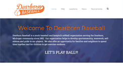 Desktop Screenshot of dearbornbaseball.org