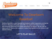 Tablet Screenshot of dearbornbaseball.org
